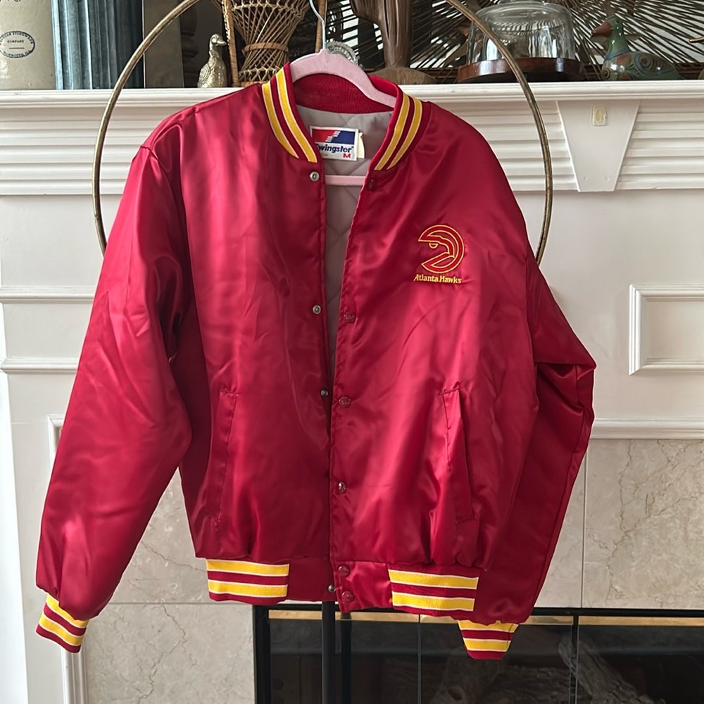 Vintage 1980’s Atlanta Hawks varsity jacket - red and yellow #NBA #AtlantaHawks